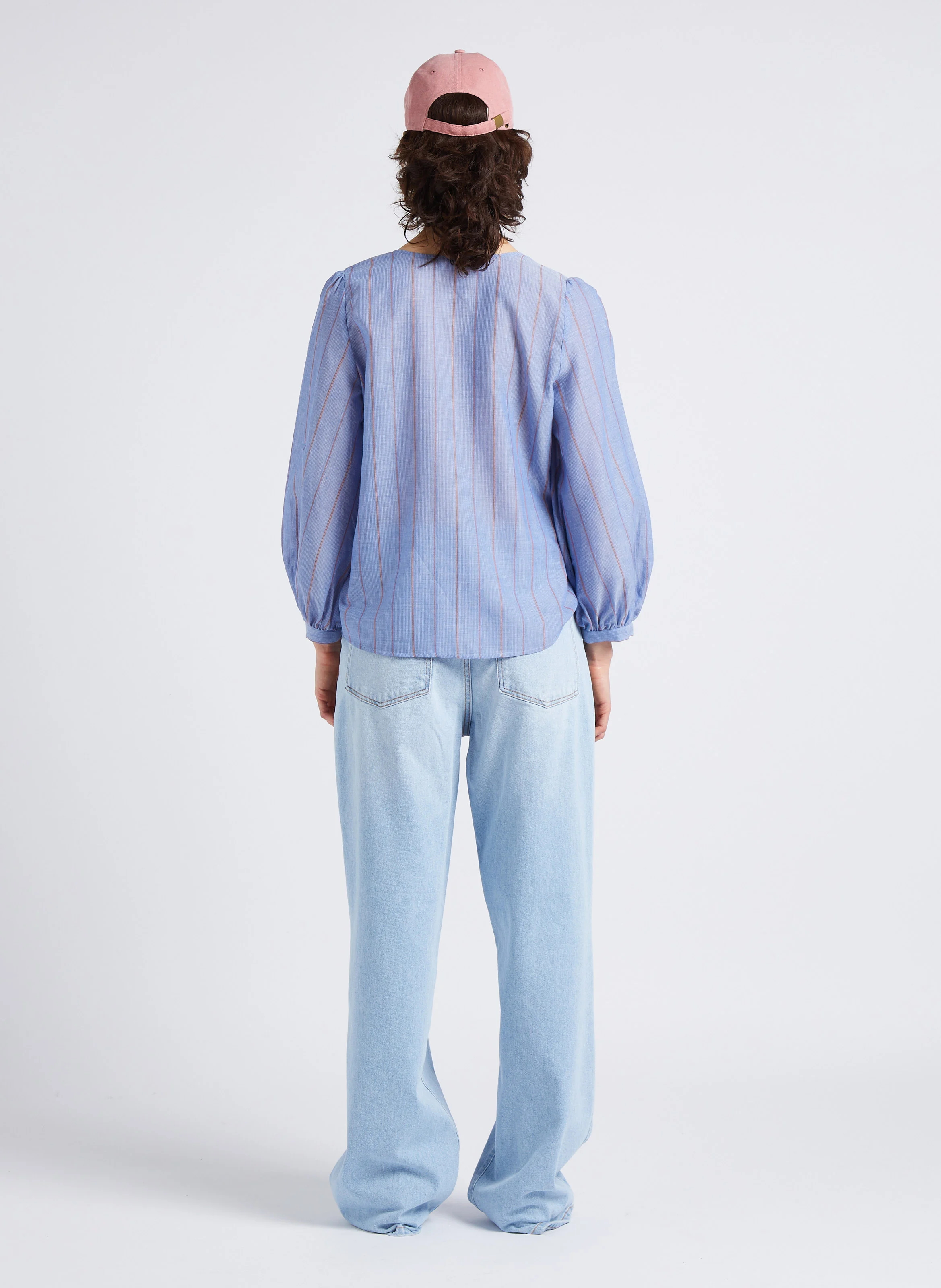DAWN - Jean large en denim délavé | Bleu