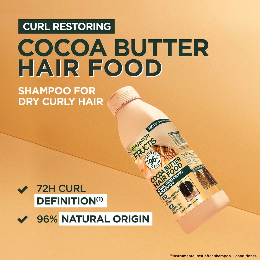 Garnier Fructis Hair Food Cocoa Butter Shampoo 350ml