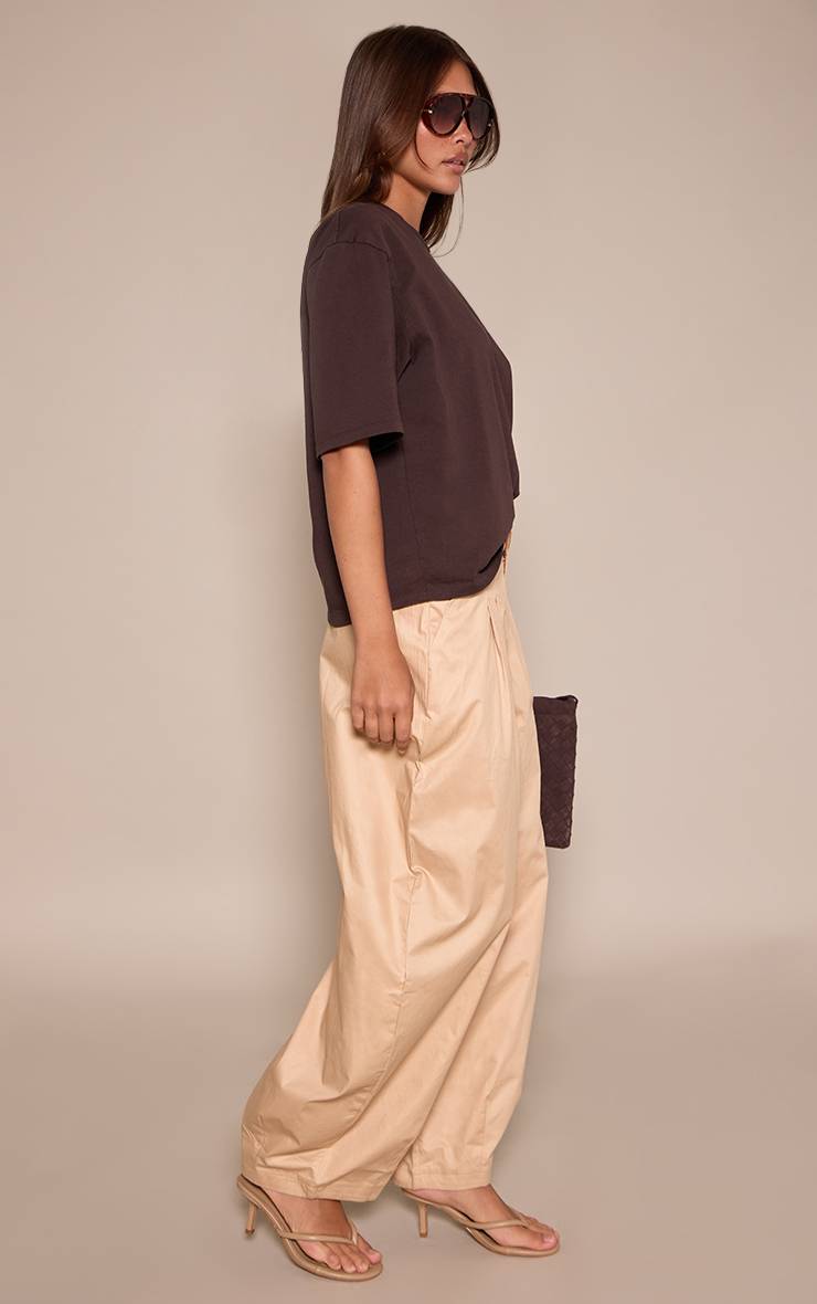 Gris Pierre Pantalon Parachute À Taille Élastiquée