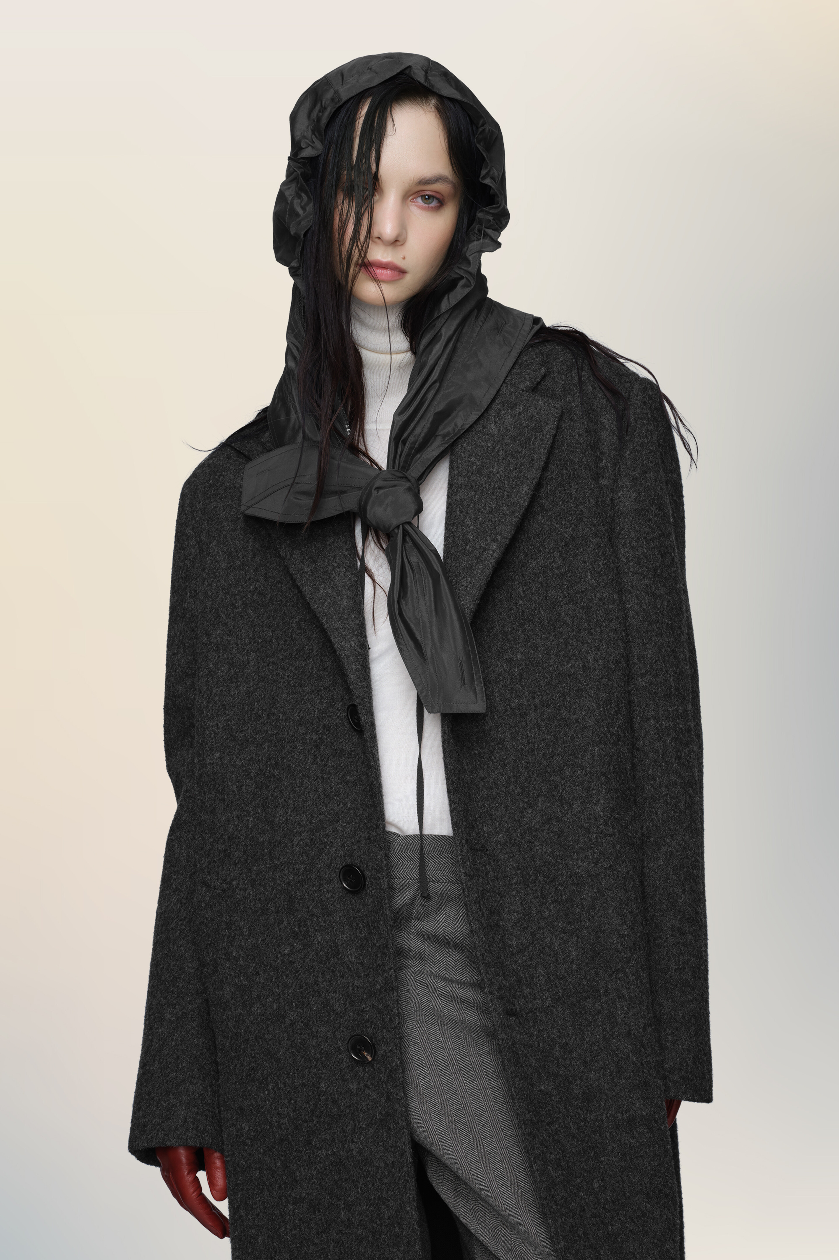 Foulard de tête noir pour femme