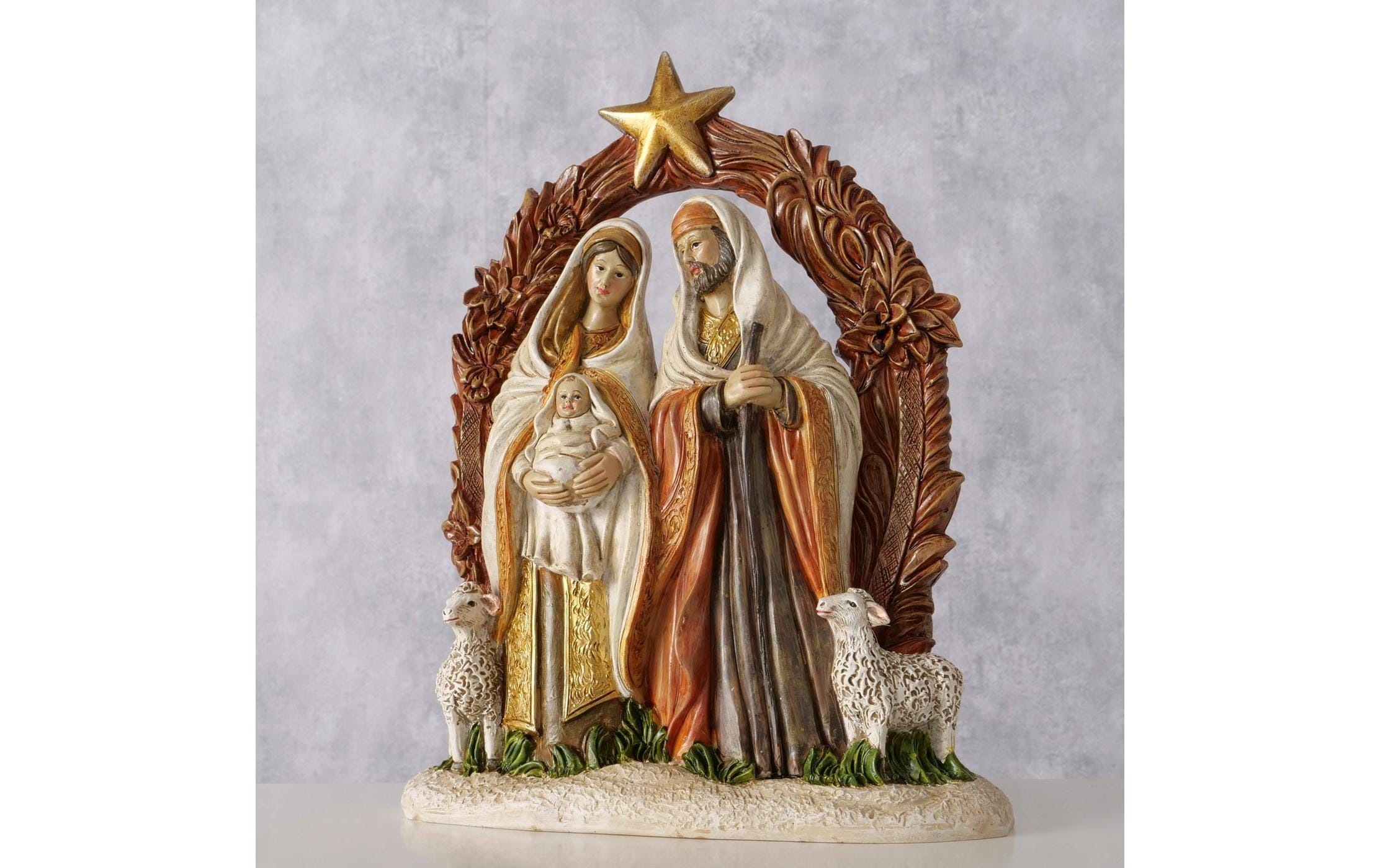 BOLTZE Krippe »Basilica Kunststoff, 18,5 x 24 cm« Dekorative Weihnachtsfigur