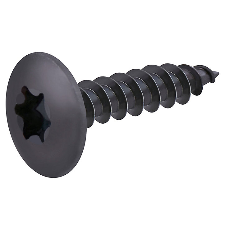 Vis de charnière zinguée noire 6x30 mm - 20 pièces