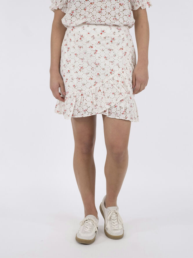 Neo Noir Bekka Embroidery Rose Skirt Pink