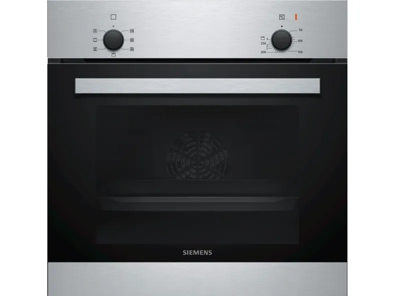 Siemens iQ100 HB010FBR1S - Ovn - til indbygning - niche - bredde: 56 cm - dybde: 55 cm - højde: 57.5 cm - Klasse A - rustfrit stål