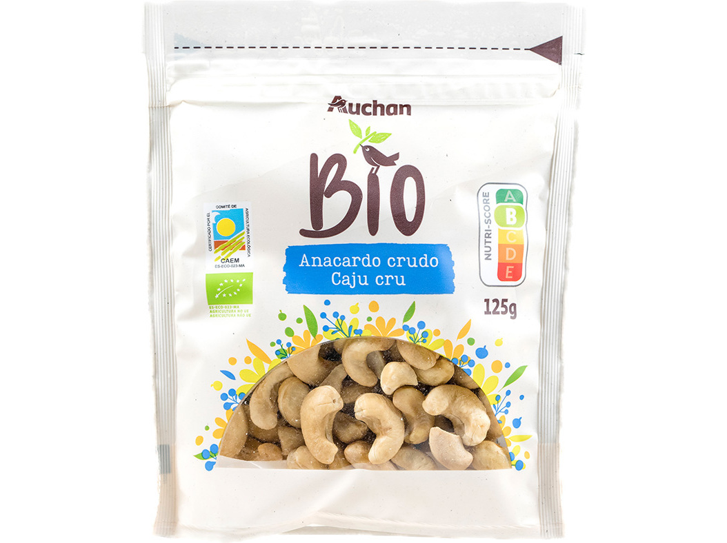 CAJÚ AUCHAN BIO CRU 125 G