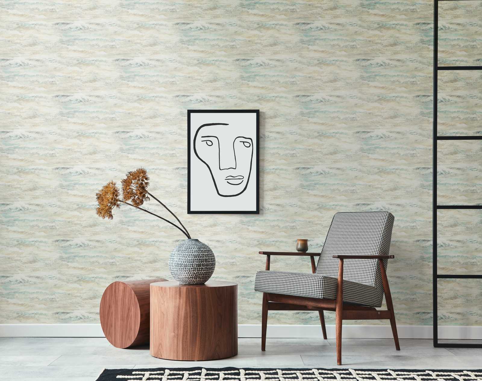 Vliestapete COTE D'AZUR - beige - 10 Meter