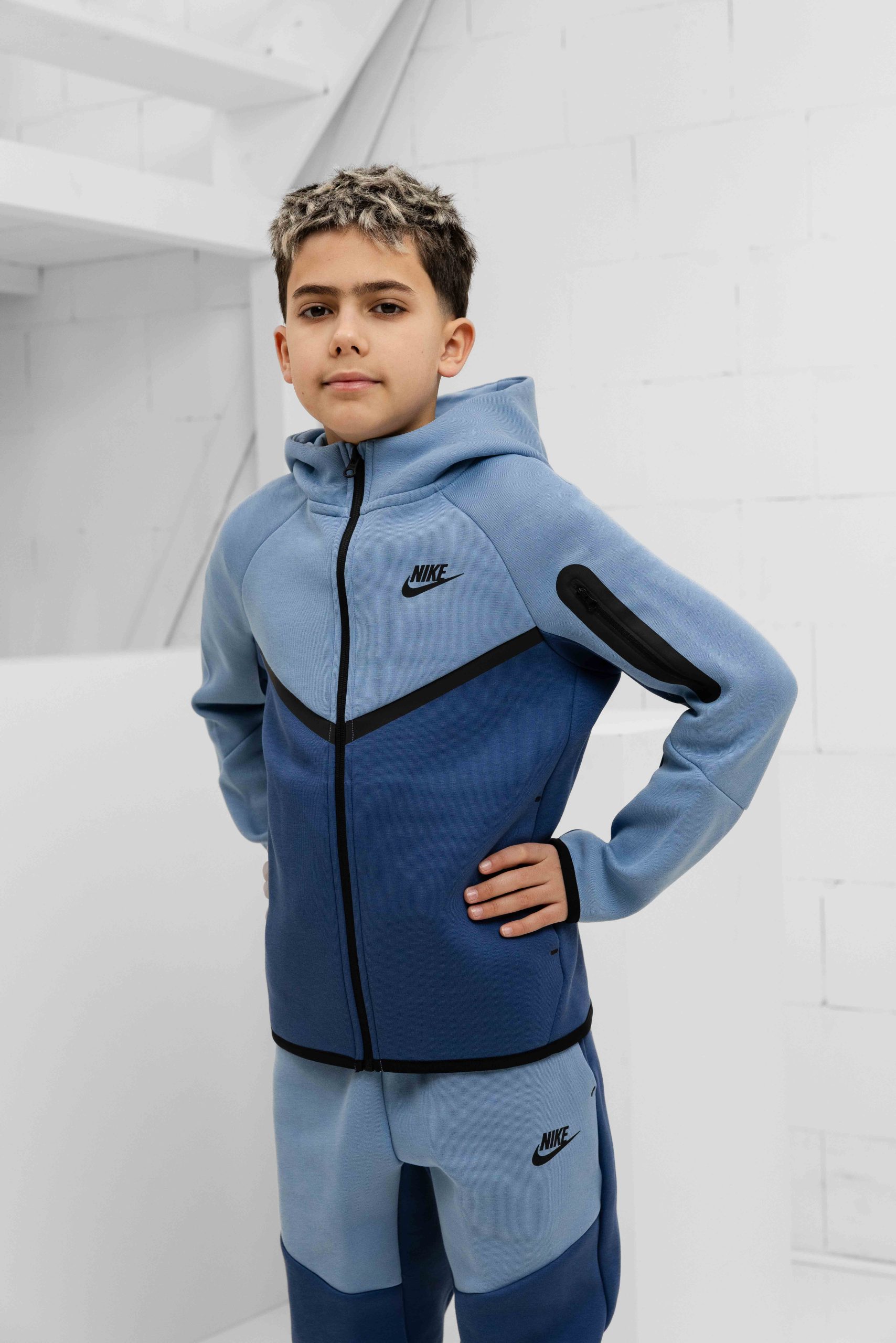 Nike Tech Fleece Trainingspak Kids Lichtblauw/Blauw