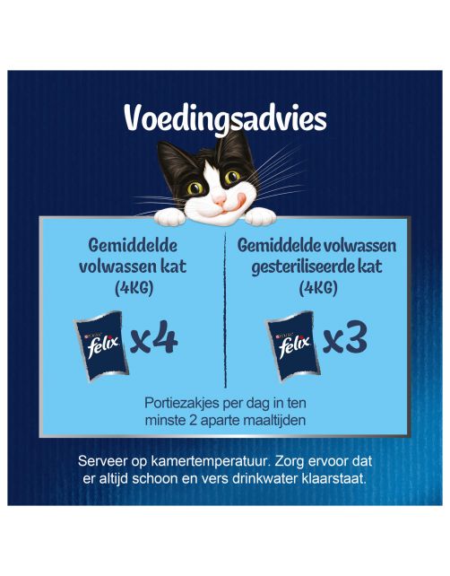 Felix Multipack Elke Dag Feest Groente Selectie In Gelei - Kattenvoer - Rund Kip Zalm 12x85 g