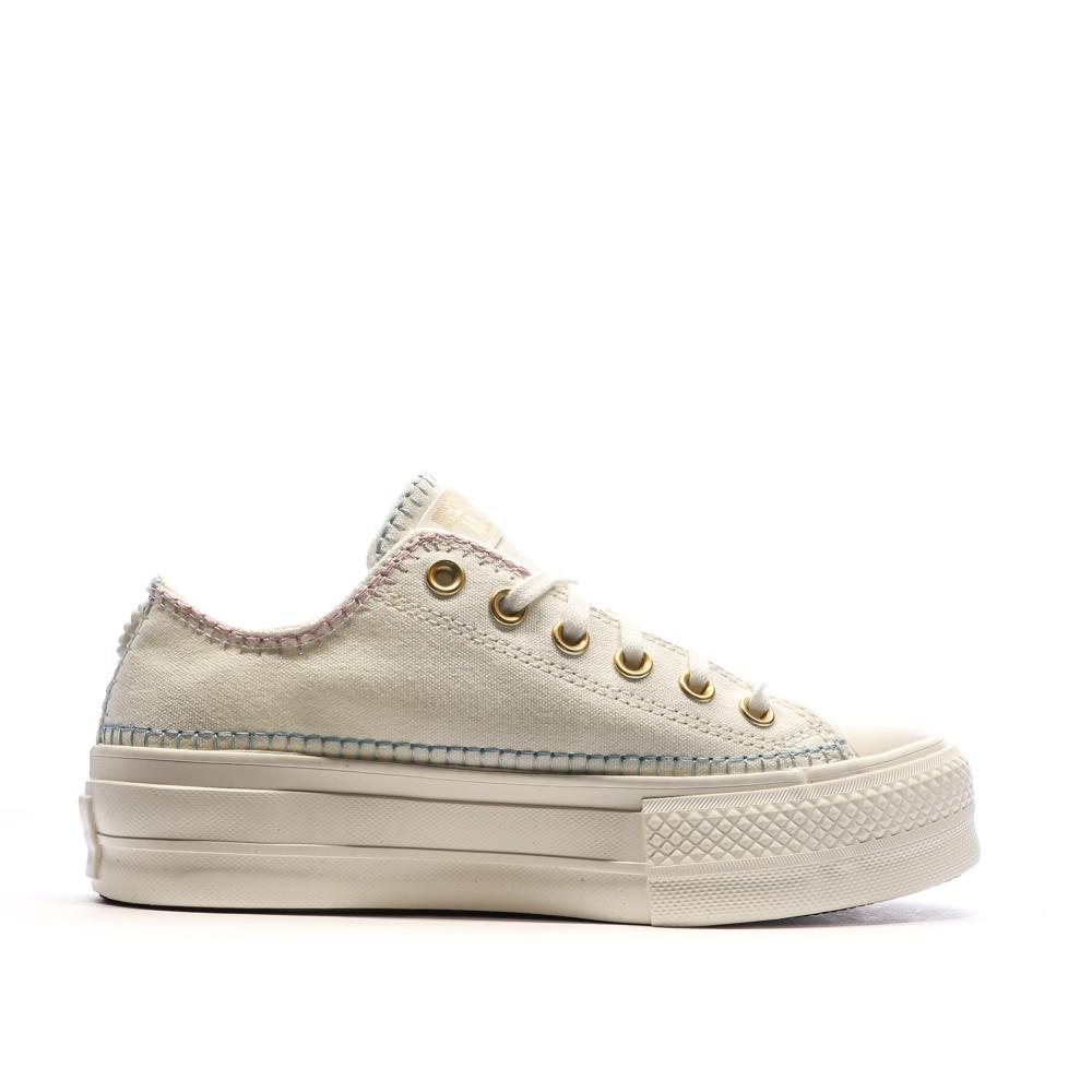 Converse Baskets Ecru Femme Converse Ct All Star Lift Platform Crafted Stitching
