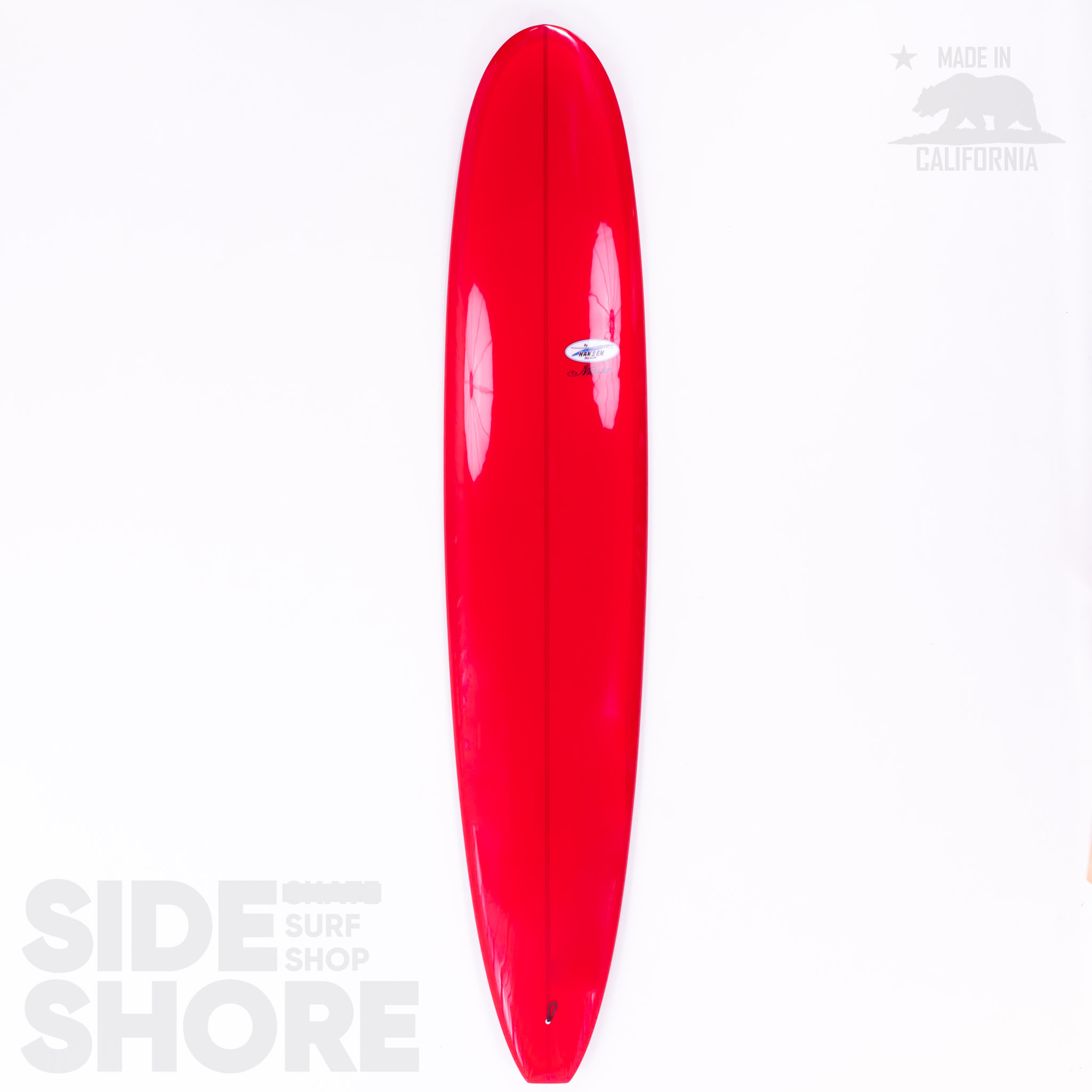 Hansen Surfboards Master - Tint Red   Polish - 9'6 x 22 5/8