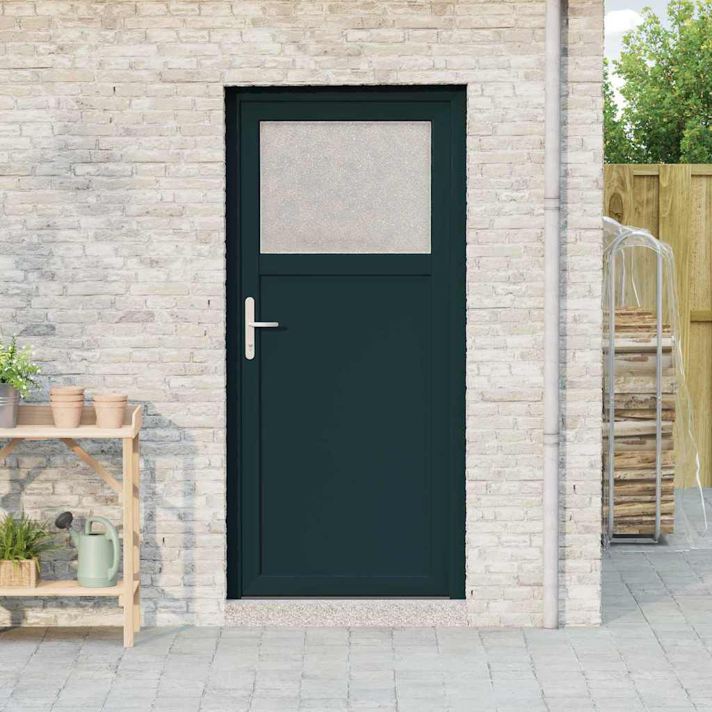 vidaXL Voordeur Antraciet PVC