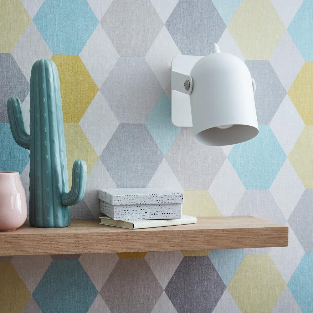 Yan wandlamp in wit E27