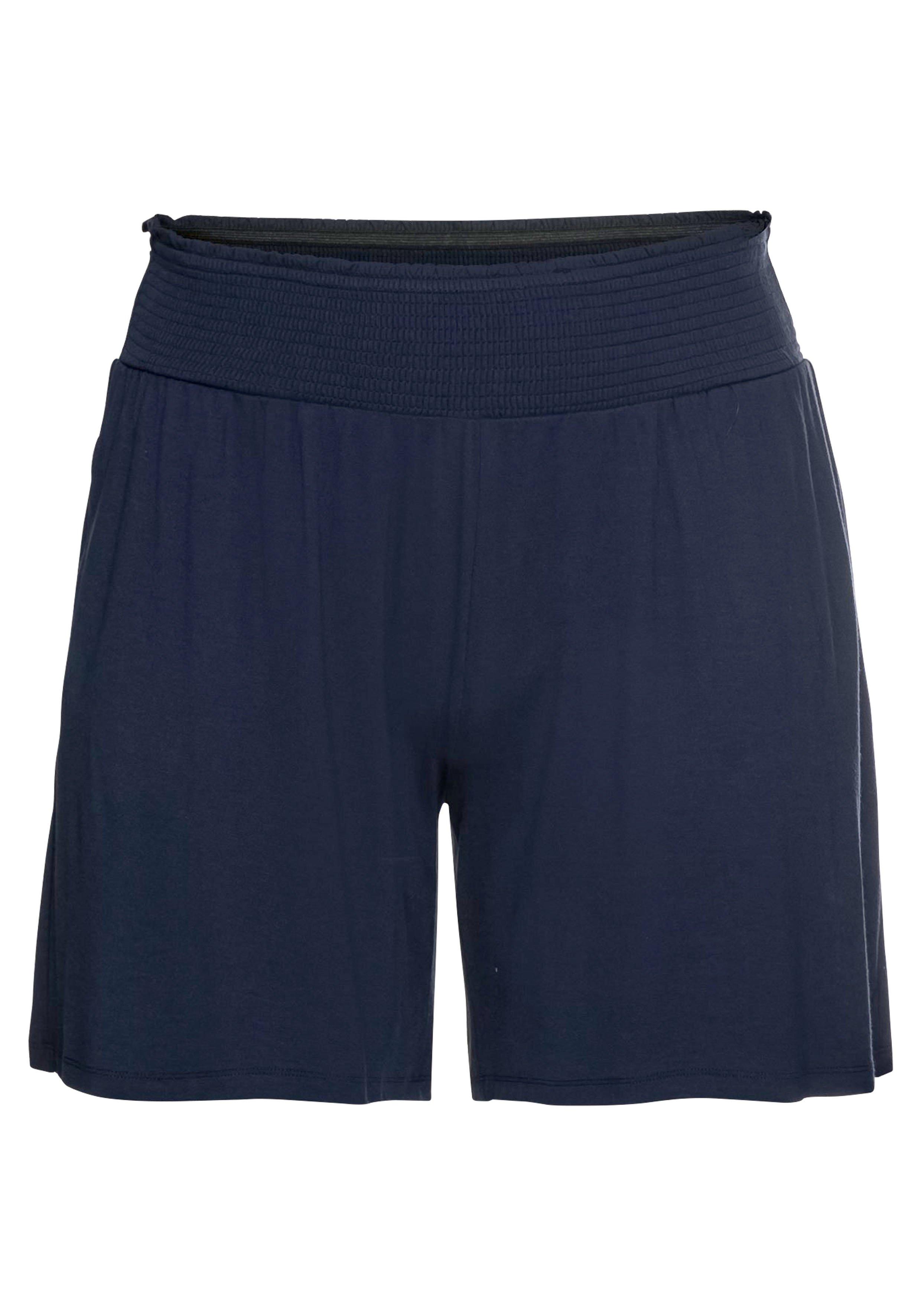 Jerseyshorts mit Smokbund und zwei Taschen