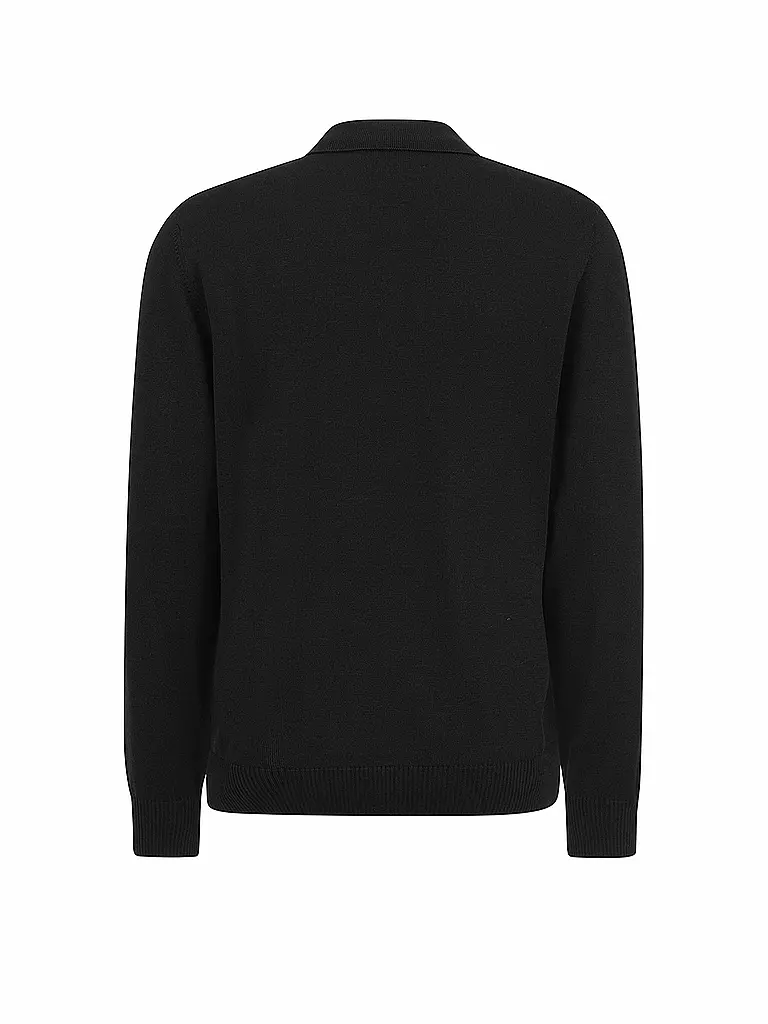 MAERZ Polo-Pullover schwarz