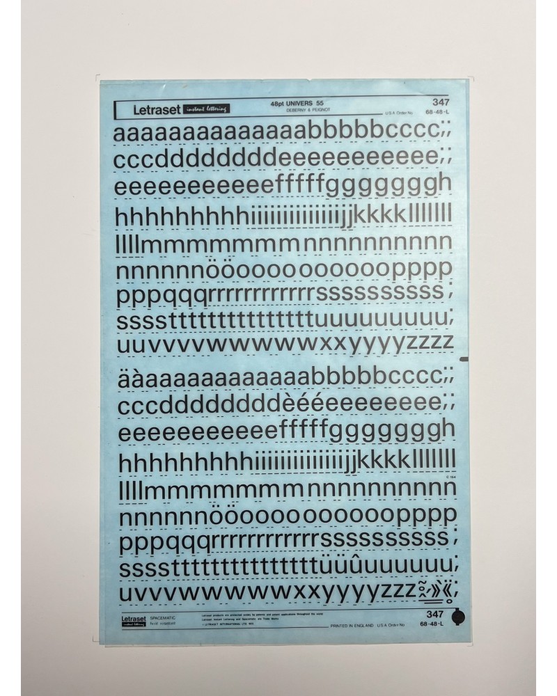 Letraset 347 - UNIVERS 55 -48pt
