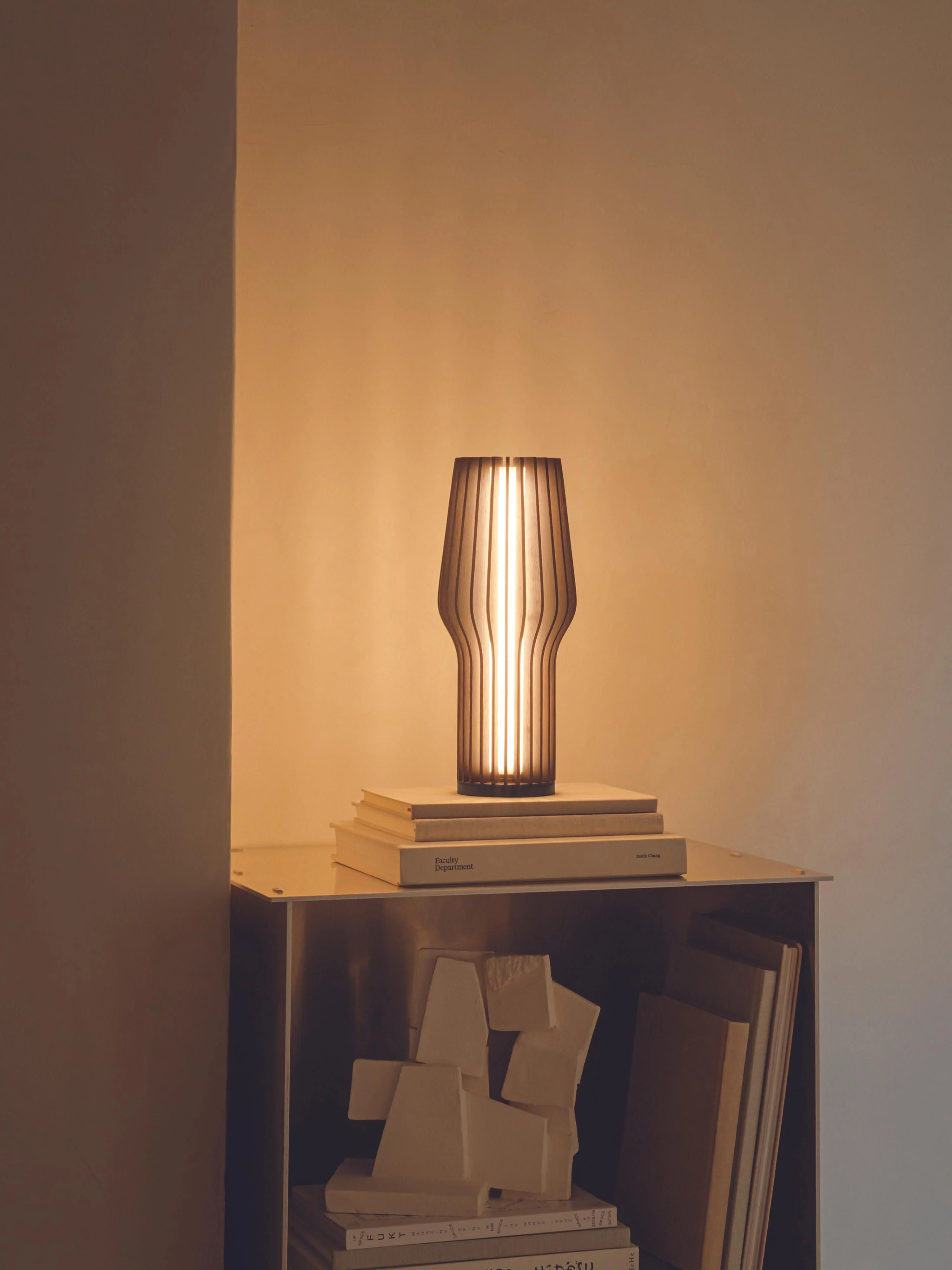 Kleine mobiele LED-tafellamp Radiant, dimbaar