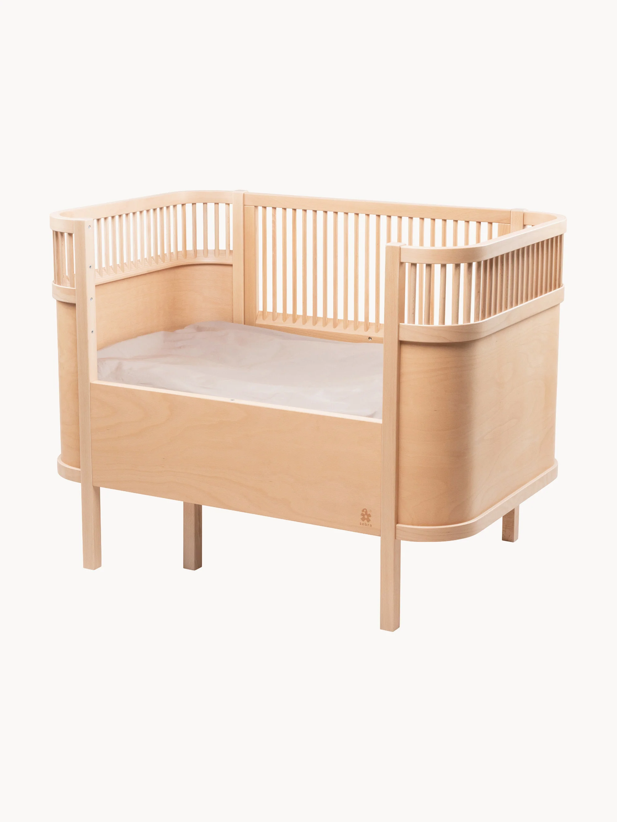 Uitschuifbaar babybedje Baby & Jr. van beukenhout, 70 x 110/150 cm