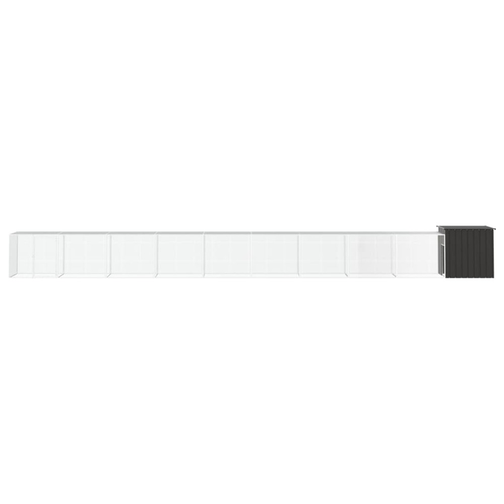 Poulailler anthracite 1000x91x100 cm acier galvanisé