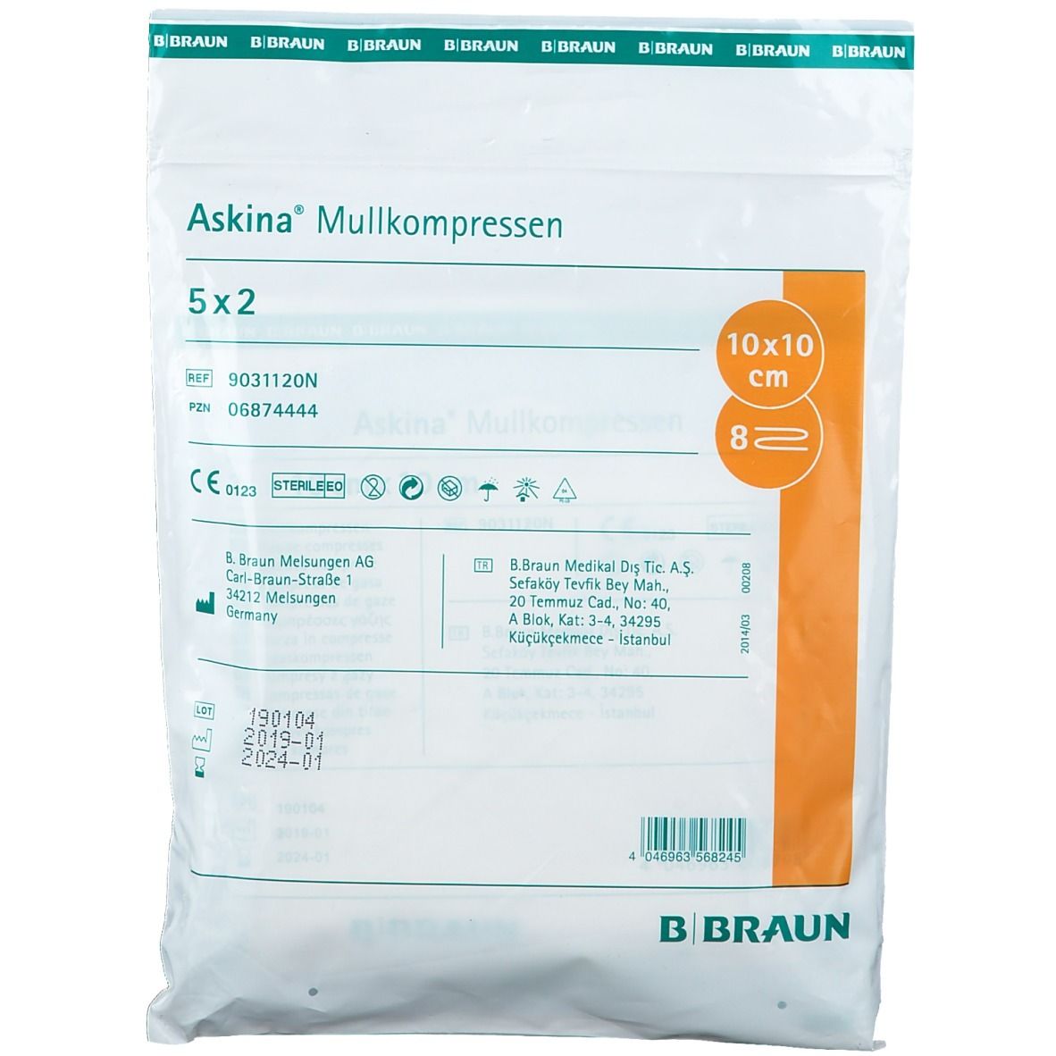 Askina® Mullkompressen 10 x 10 cm steril