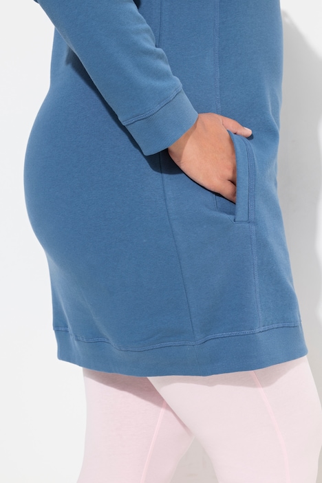 Sweatkleid, Stehkragen, Langarm, Taschen