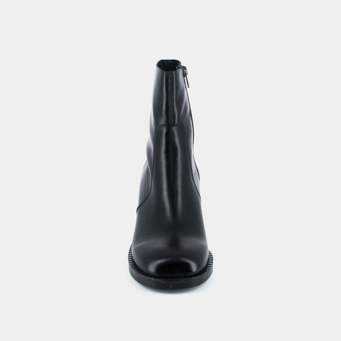 Bottines à talons  en cuir noir