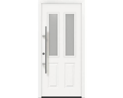 EcoStar ISOPRO Secur IPS 410S voordeur, 1100 x 2100 mm, linksdraaiend, RAL 9016 verkeerswit, inclusief beslagset, RVS-kruk, veiligheidsprofielcilinder met 5 sleutels