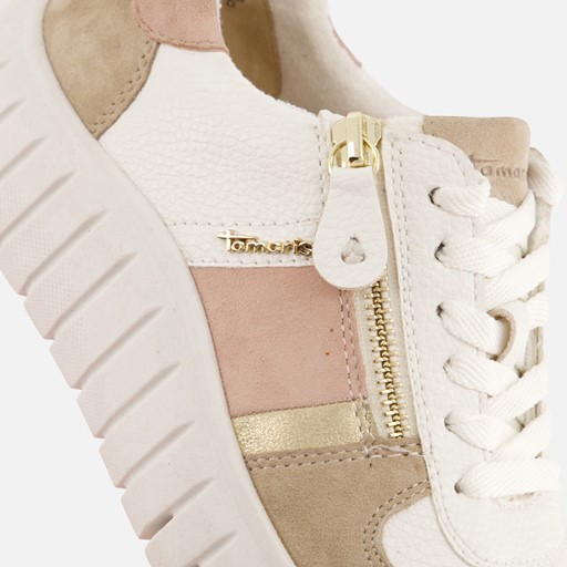 Tamaris Comfort Sneakers beige Leer