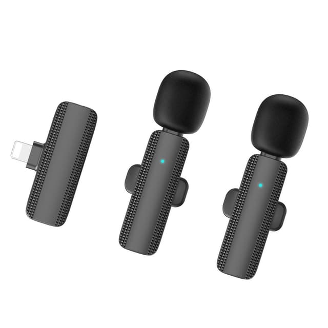 Trådløs Lavalier Lapel Microphone & Receiver til iPhone 2 +1