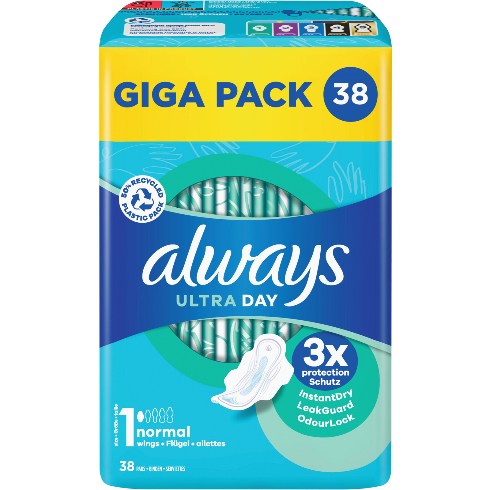 Always Ultra Day Binden Normal mit Flügel Giga Pack 38 Stück