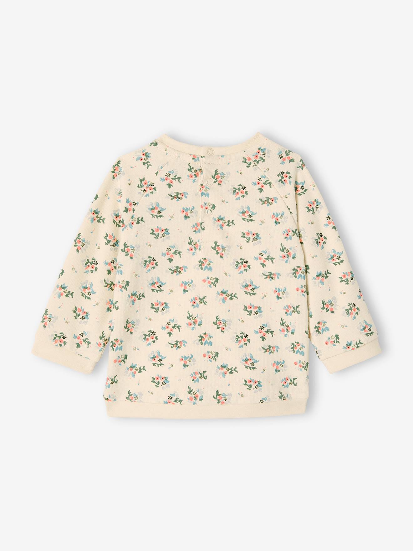 Moletom com babado e mensagem para bebê menina, estampa branca clara.