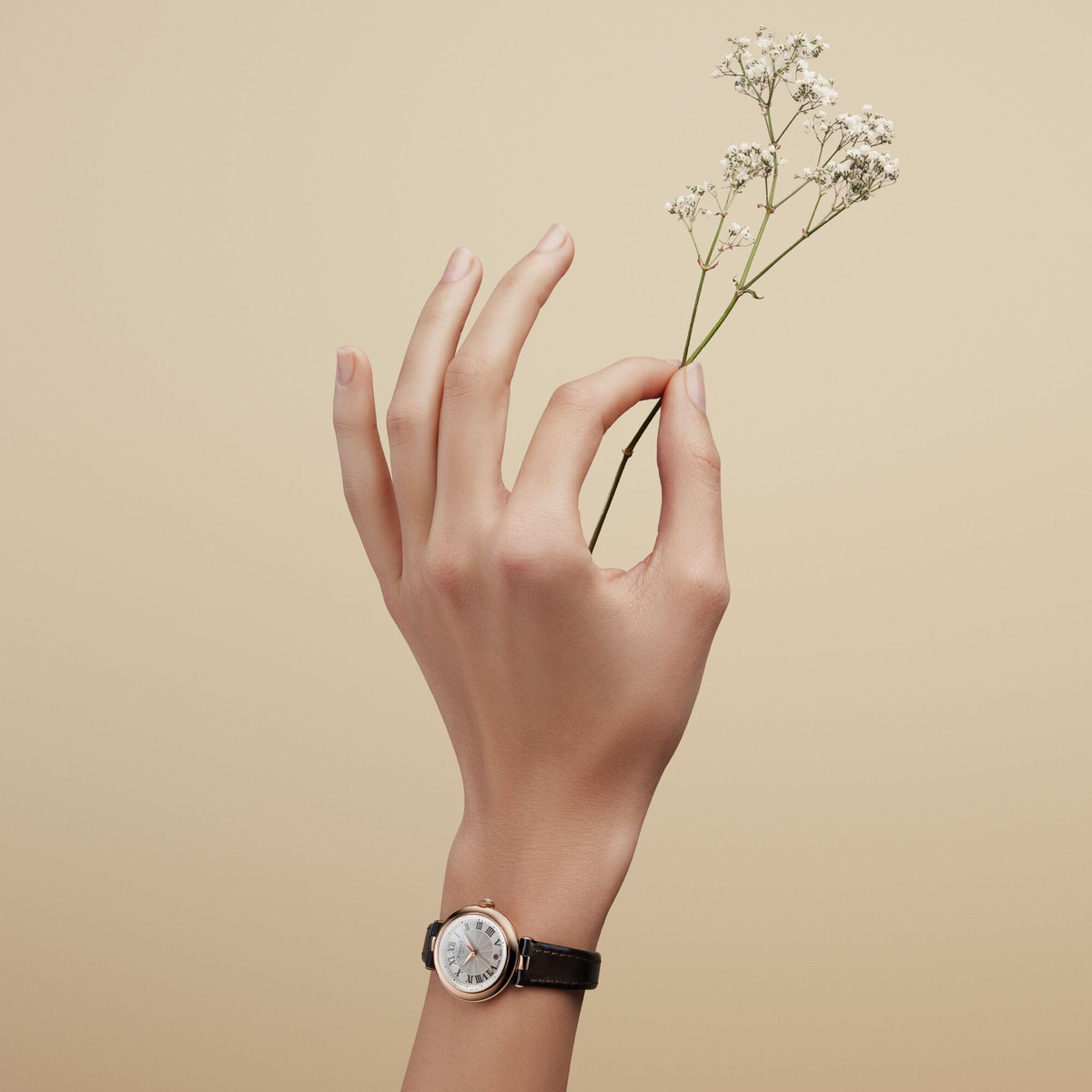Montre TISSOT T-lady femme bracelet cuir brun