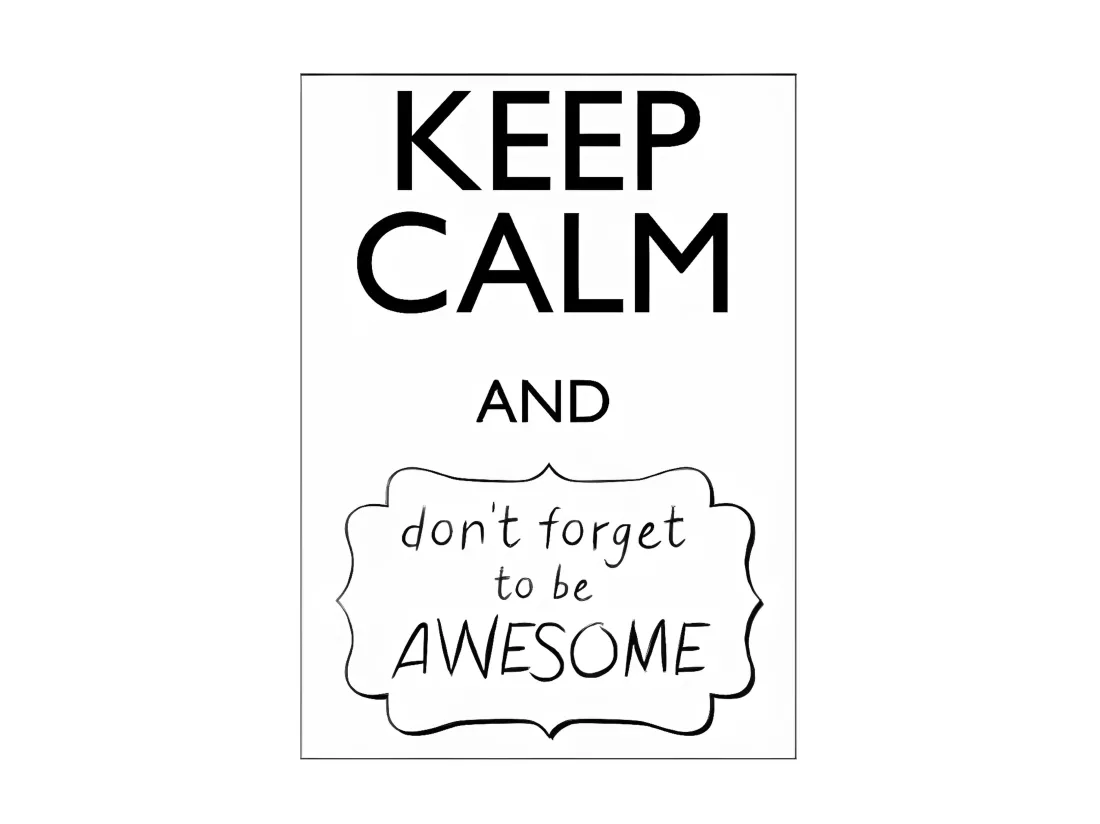 Sticker Mural Keep Calm 