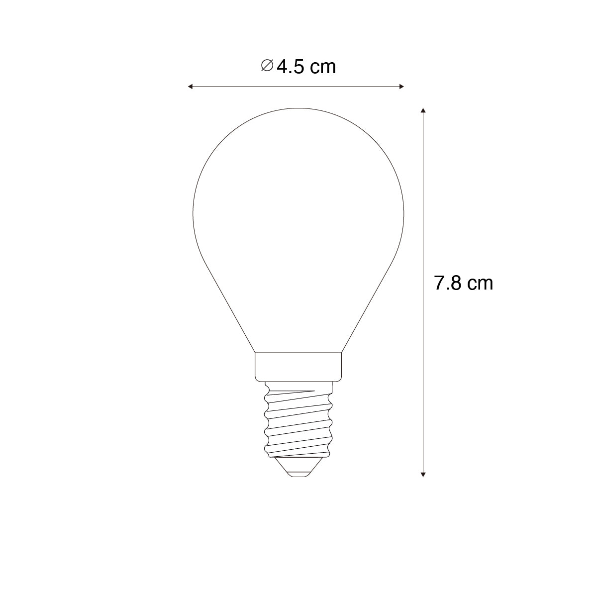 LUEDD E14 dimbare LED lamp P45 helder 3W 250 lm 2700K