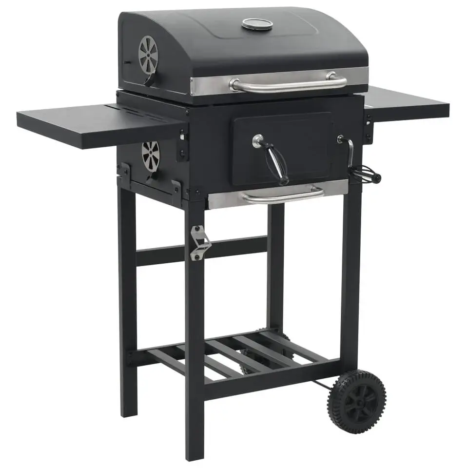 vidaXL - Barbecue - Zwart - Staal