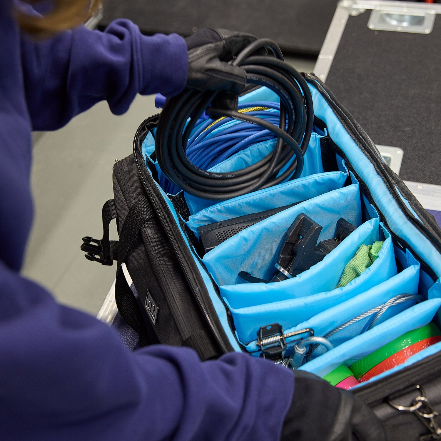 Adam Hall Orgaflex Cable Bag Pro luxe draagtas voor kabels & accessoires