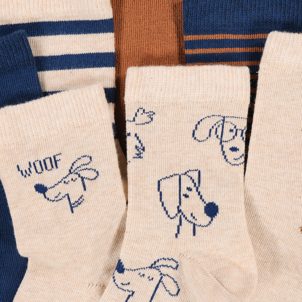 COLEÇÃO LA REDOUTE<br>Conjunto de 7 pares de meias