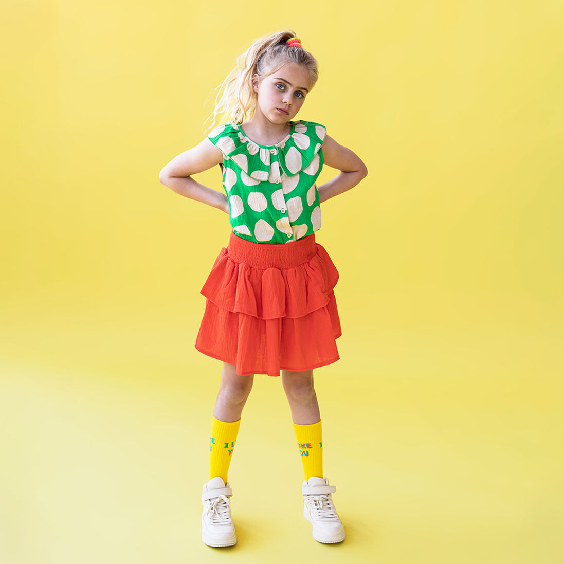 CARLIJNQ rode carlijnq minirok basic - layered skirt
