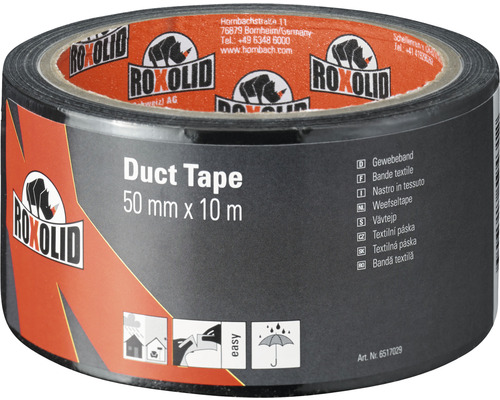 ROXOLID Duct Tape / Gaffer Tape Textieltape Zwart 50 mm x 10 m