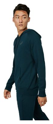 Sweat à capuche Asics Big Logo Bleu Gris
