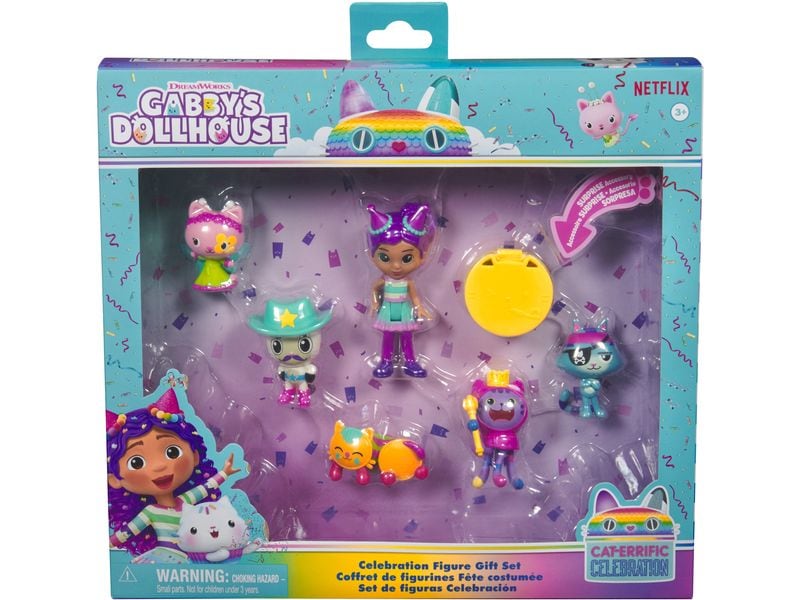 Spinmaster Gabby's Dollhouse Deluxe Figuren Set Celebration Umfangreiches Figuren-Set für Kinder
