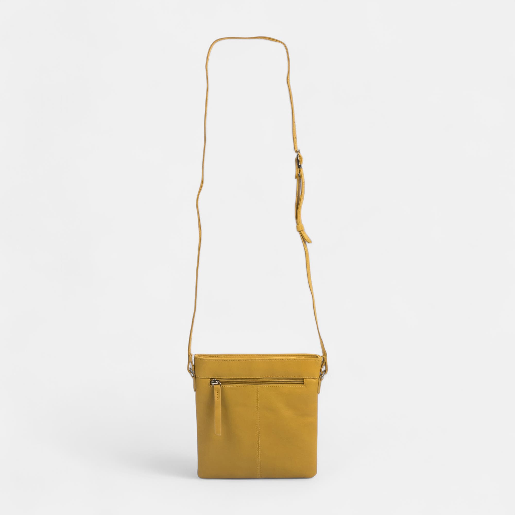 Sac bandoulière en cuir jaune