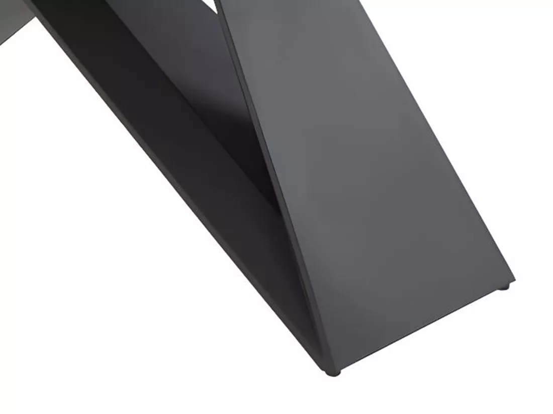 Table à manger extensible LIBSY - 6 à 8 personnes - Céramique et Métal - Noir de Maison Céphy