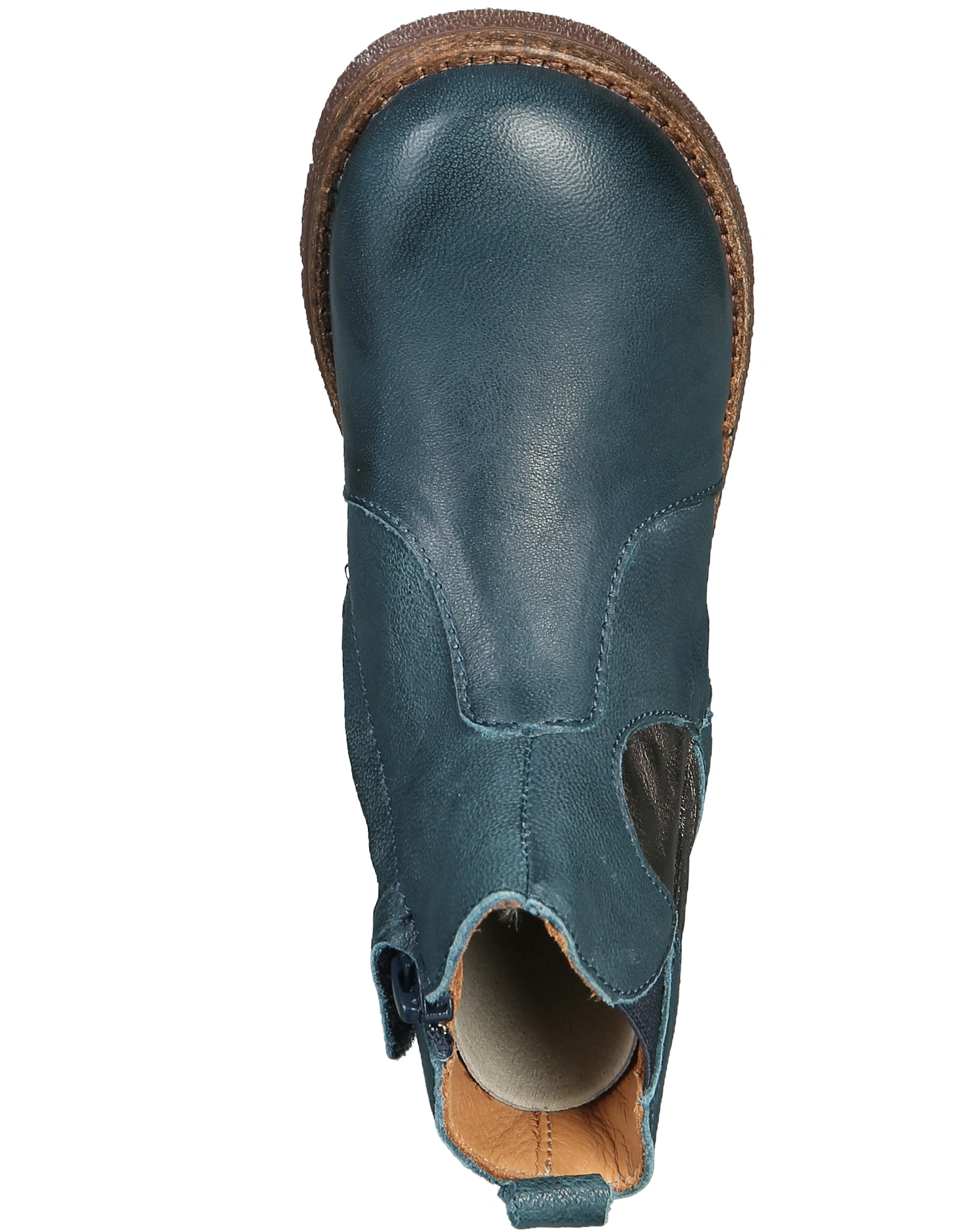 Leder-Stiefel MAGGIE in navy