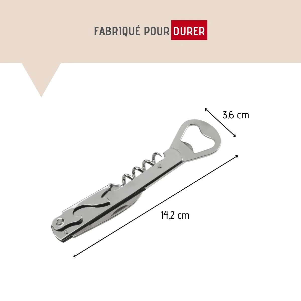 Tire-bouchon limonadier en acier l Boissons FM Professional