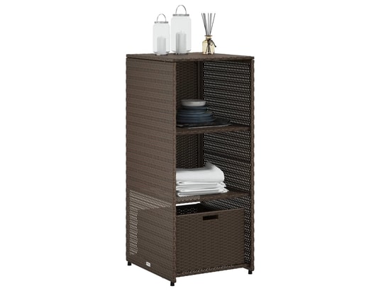 VIDAXL - Armoire de jardin Armoire de rangement jardin marron 50x55x115 cm résine tress...