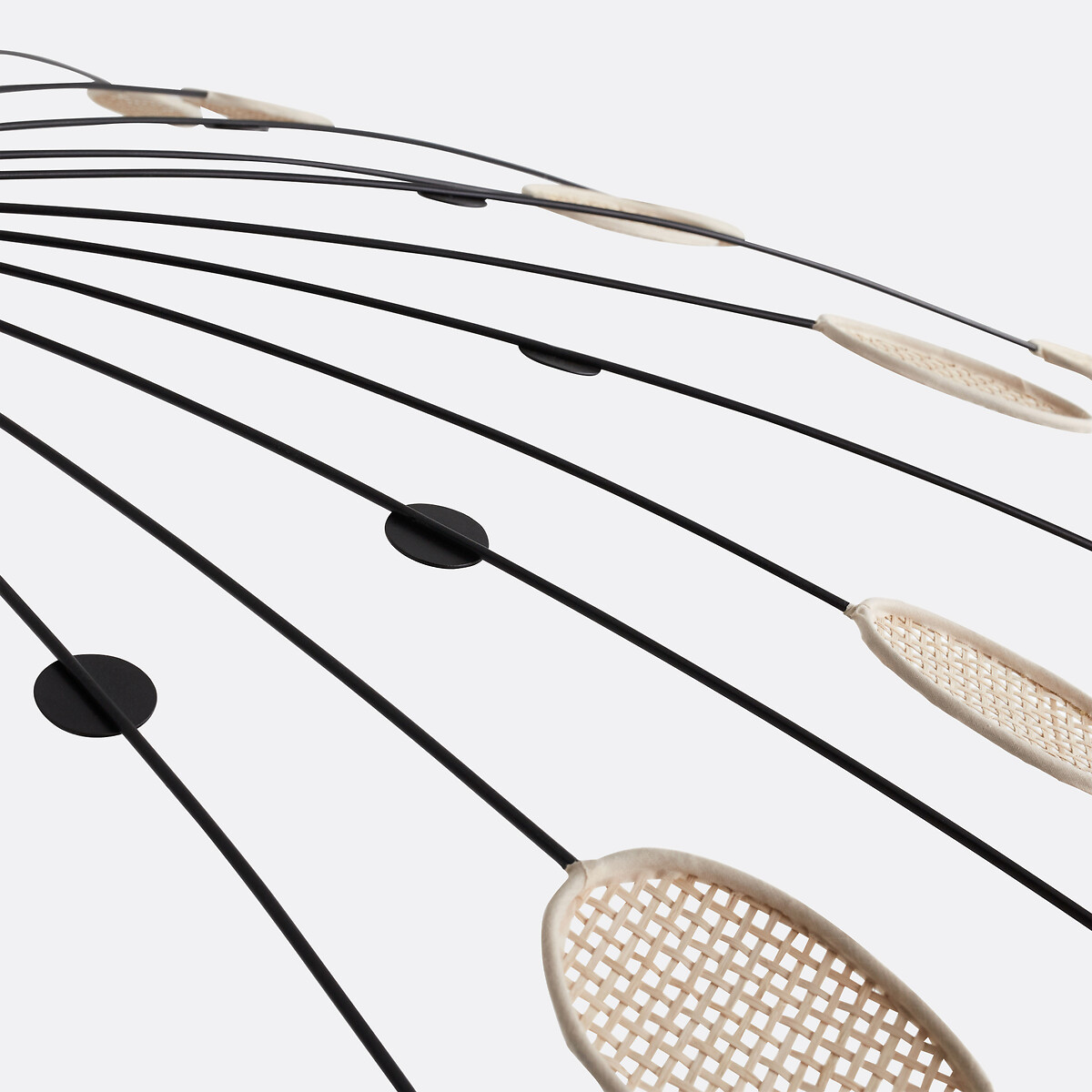 LA REDOUTE INTERIEURS<br>Candeeiro suspenso em metal e rotim Ø138 cm, Léonie