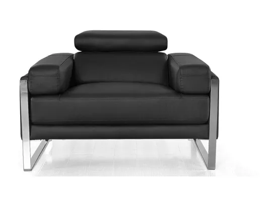 Fauteuil cuir Design ALIYAH Noir