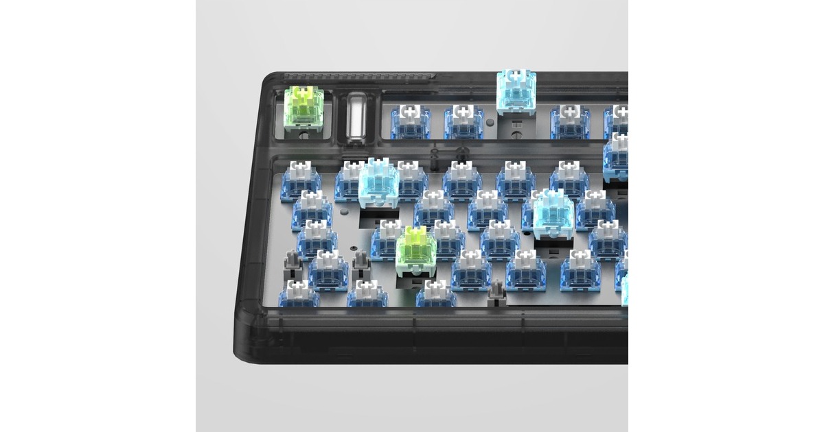 IqunixOG80 Dark Side Wireless Mechanical Keyboard, gaming toetsenbord  (Zwart, US lay-out, Cherry MX Brown, RGB leds, 80% (TKL), Hot-swappable, PBT, 2.4GHz | Bluetooth 5.1 | USB-C)