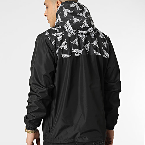 Coupe-vent Capuche Distressed Logo Chicago Bulls 12893167 Noir
