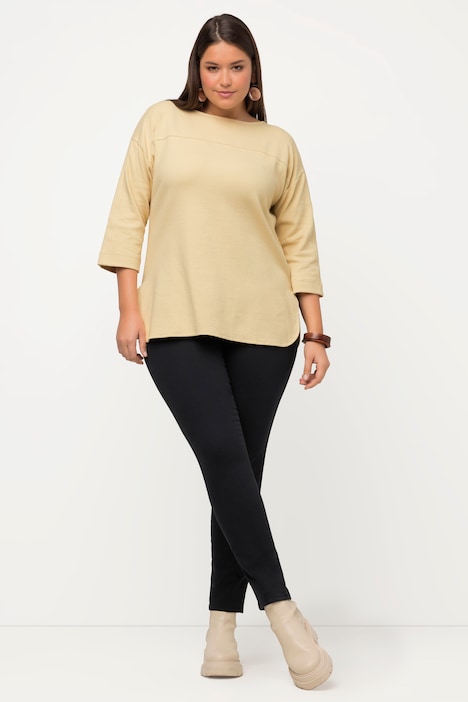 Shirt, U-Boot-Ausschnitt, 3/4-Arm, Biobaumwolle